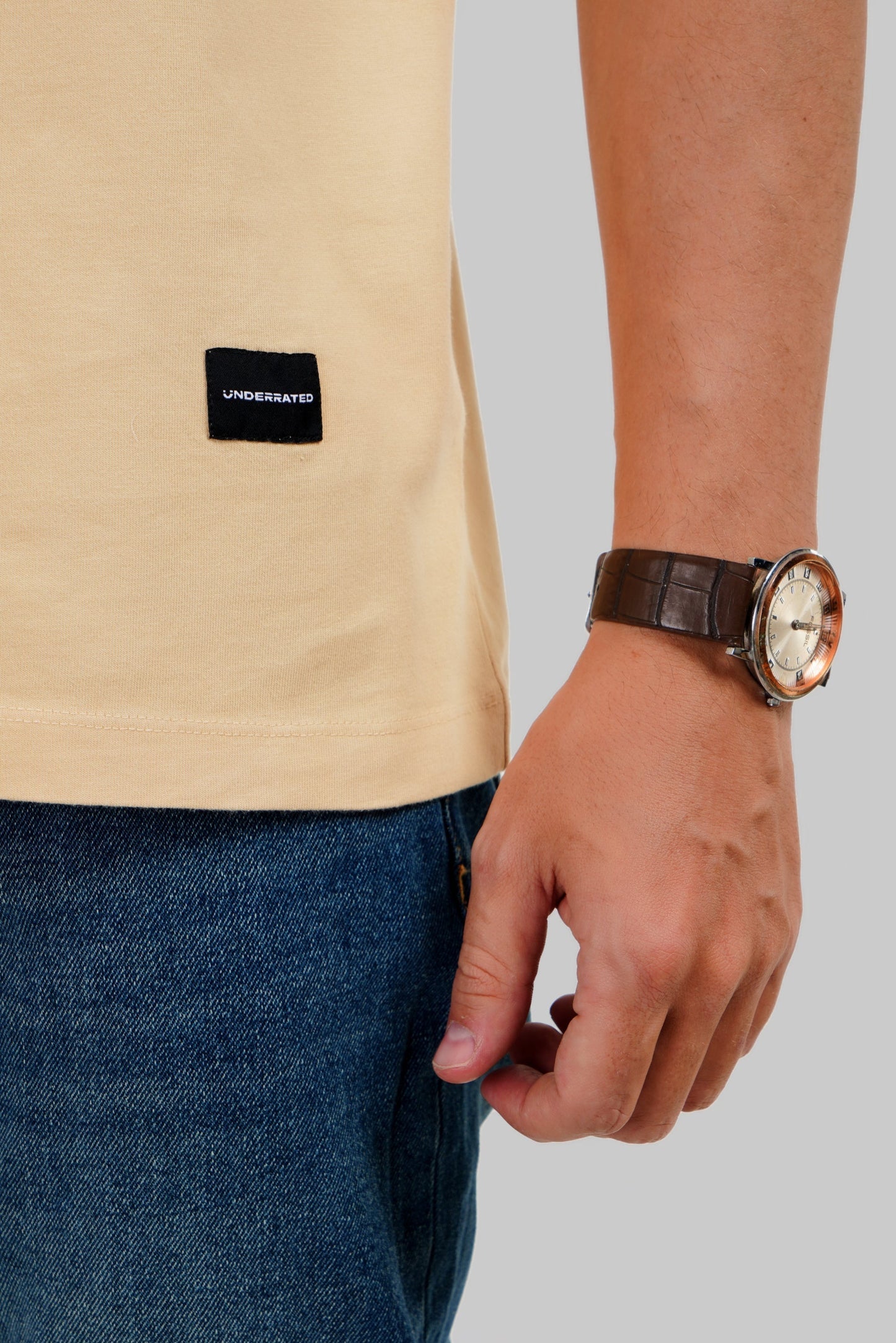 Be Spontaneous Go Wild Beige Oversized Fit T-Shirt Men