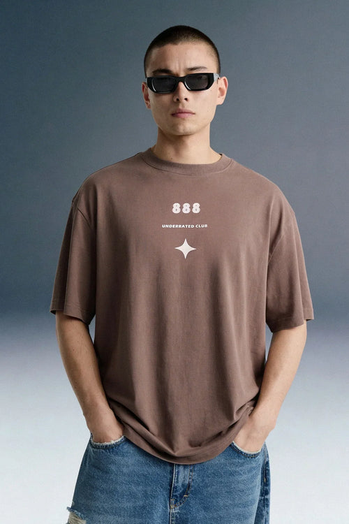 888 URC Purple Oversized T-shirt Men
