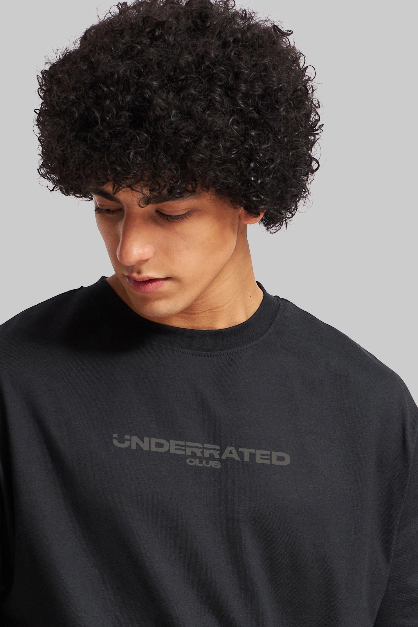 Wolf Black Oversized Fit T-Shirt Men