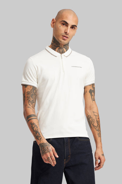 Men's Polo Neck T-shirt Combo - Pack of 2 Black and White