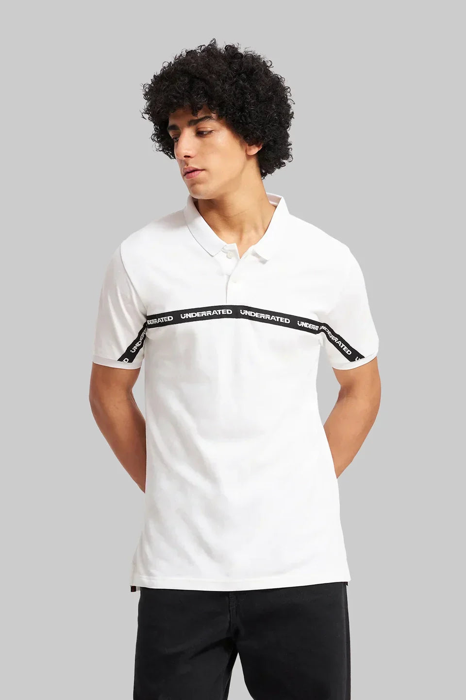 Pack of 3 Polo T-shirt combo - Navy/Colourblocked Whites