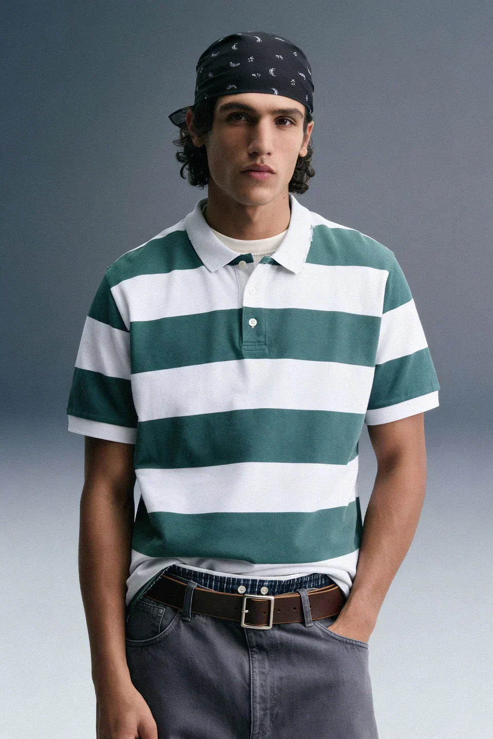 Green Rugby Polo T-Shirt