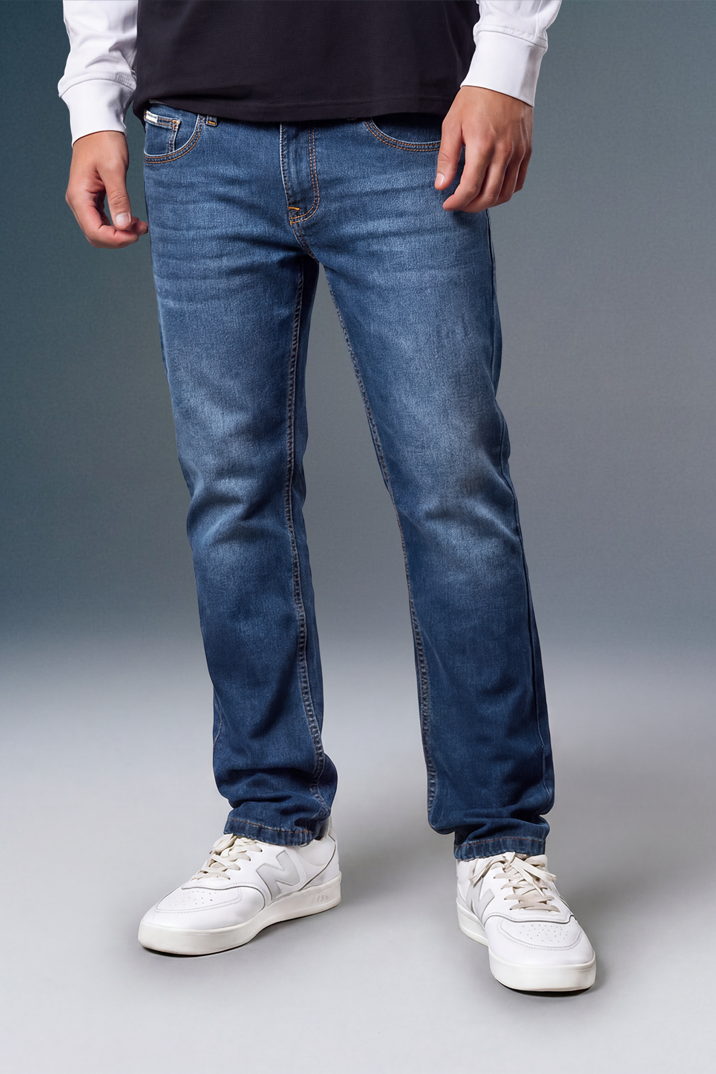 Indigo Mid Rise Dark Wash Men's Slim Fit Jeans