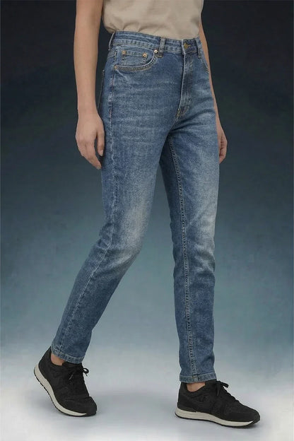 Blue Tinted High Rise Skinny Women Jeans
