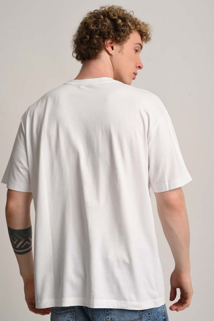 Coastal Leisure White Oversized Fit T-Shirt Men