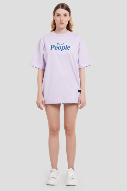 Eww! People Lavender Oversized Fit T-Shirt Women