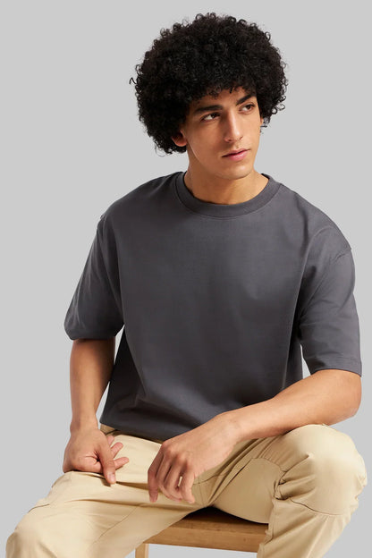 Pack of 4 Oversized Fit T-shirts - Red/Grey/Black/Navy