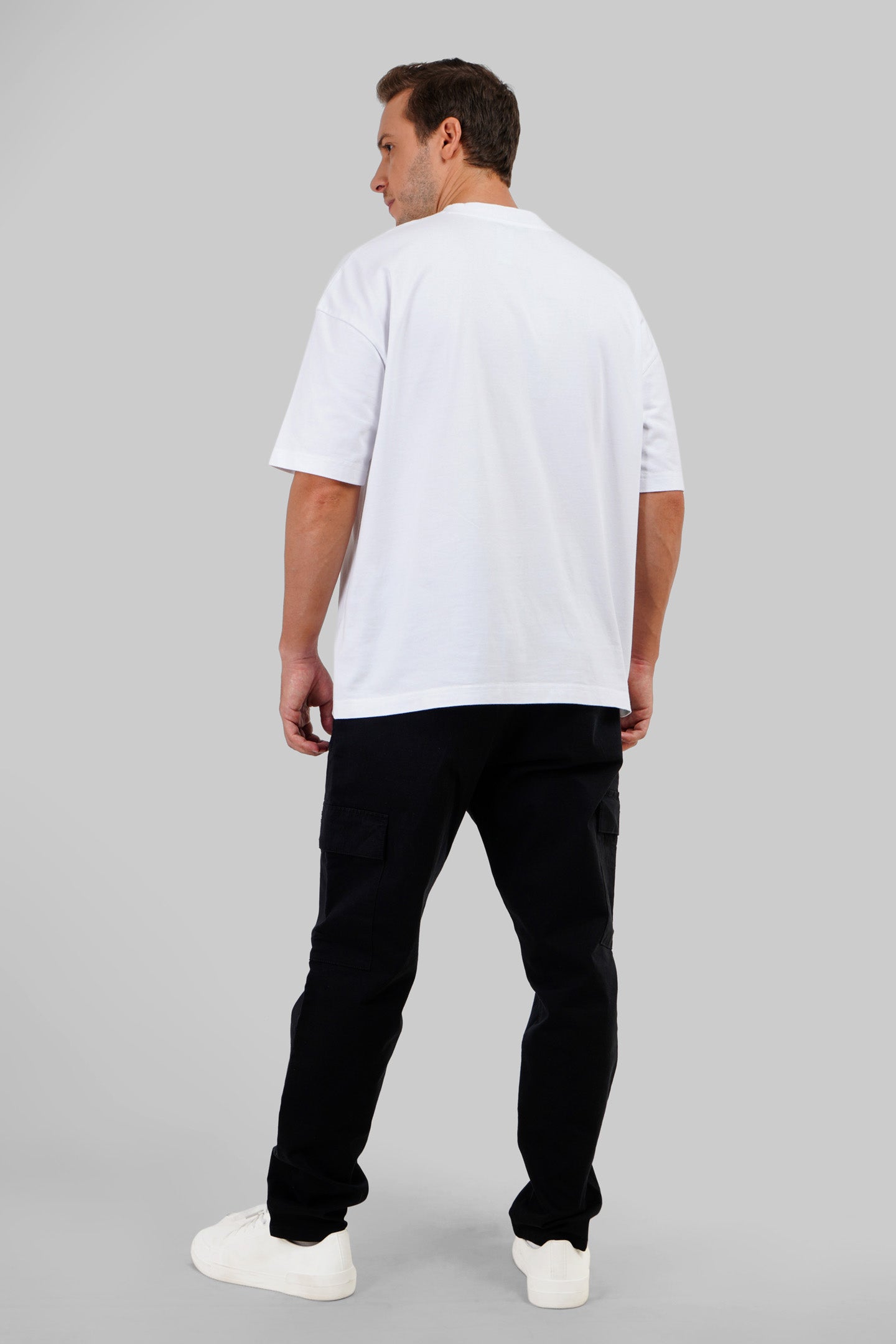Underrated World White Baggy Fit T-Shirt Men
