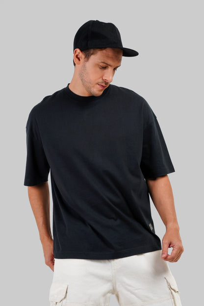 Pack of 4 Baggy T-shirts - Grey/Black/Navy/White