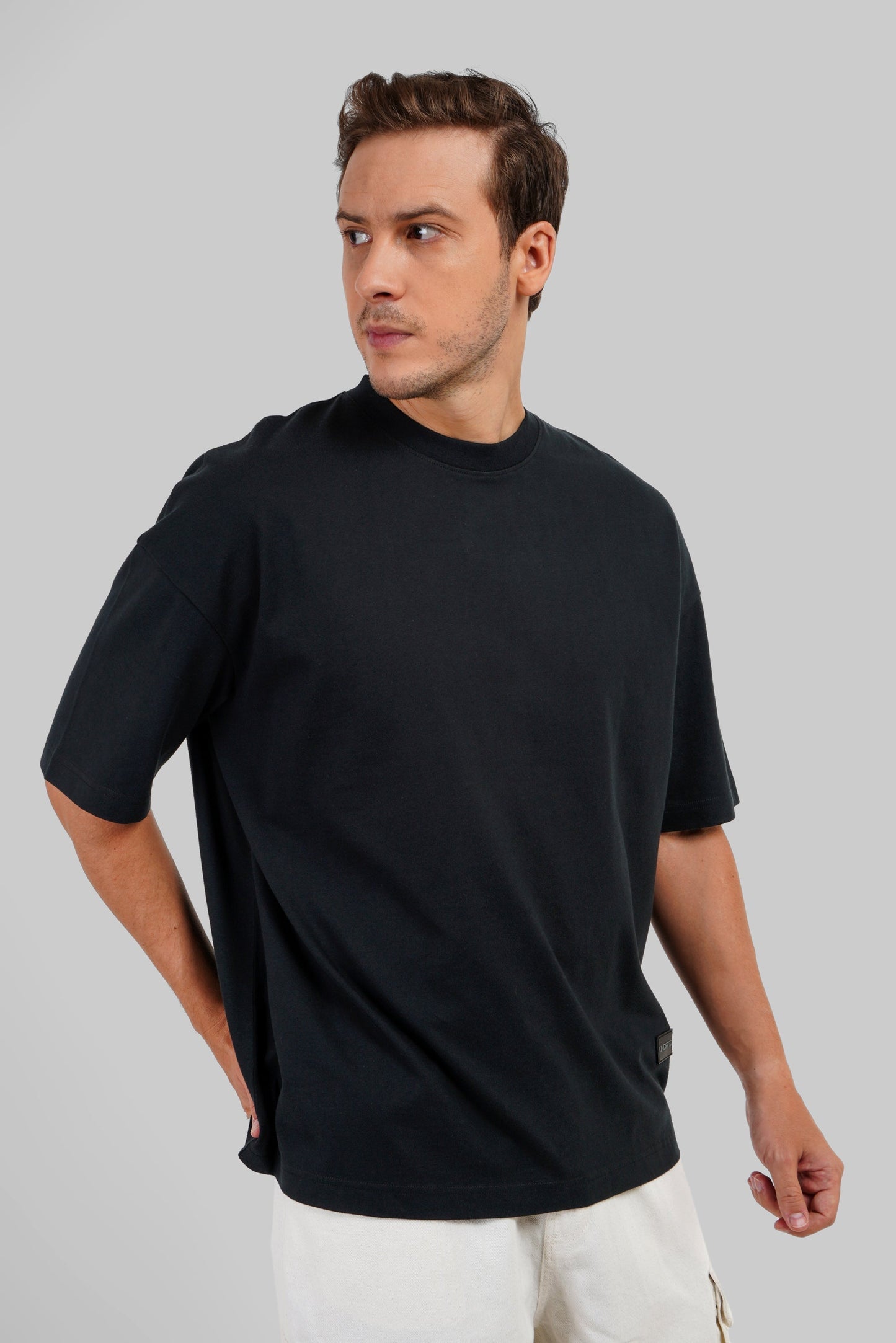 Underrated Green Black Baggy Fit T-Shirt Men