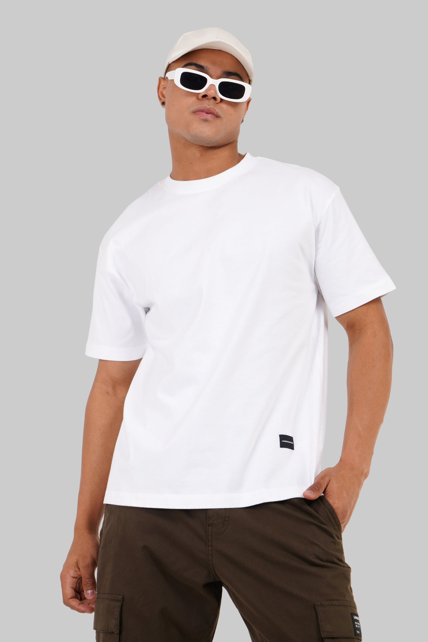 Need 4 Speed White Oversized Fit T-Shirt Men
