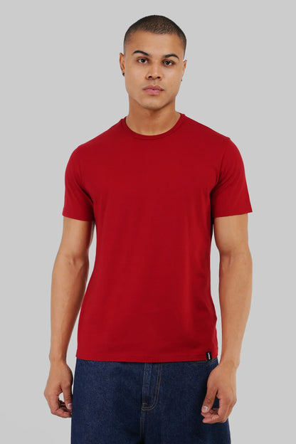 Pack of 5 Regular Fit T-shirts - Grey/Green/White/Red/Beige