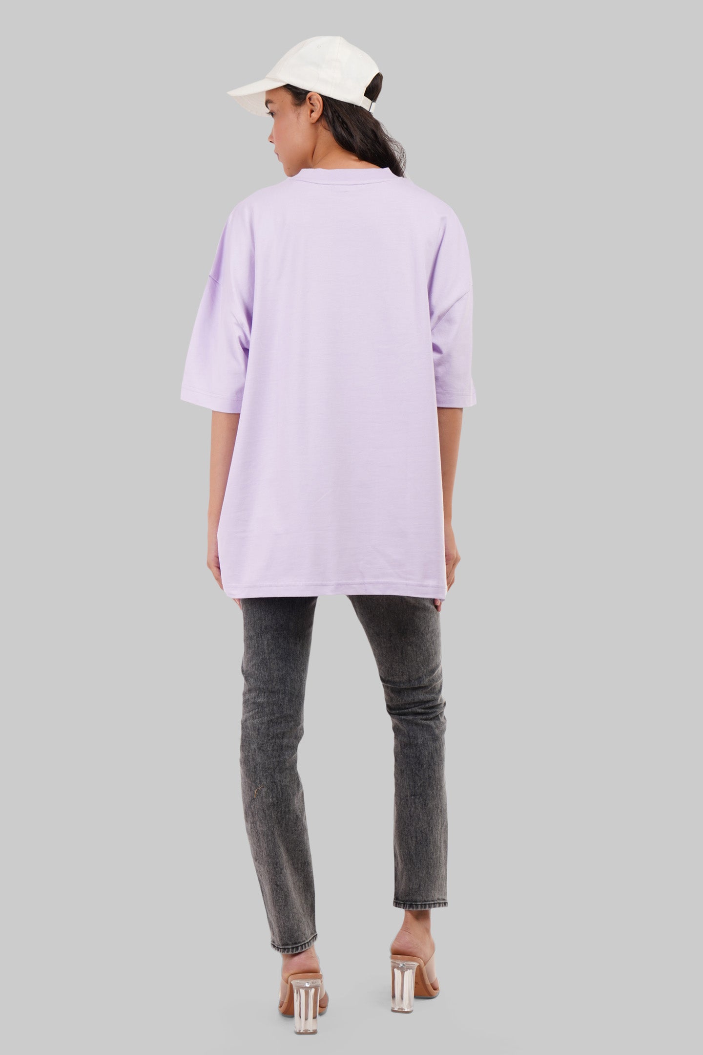 Fame Lavender Baggy Fit T-Shirt Women