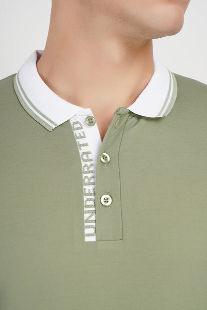 Men's Polo Neck T-shirt Combo - Pack of 2 Underrated Essentials - Black and Green