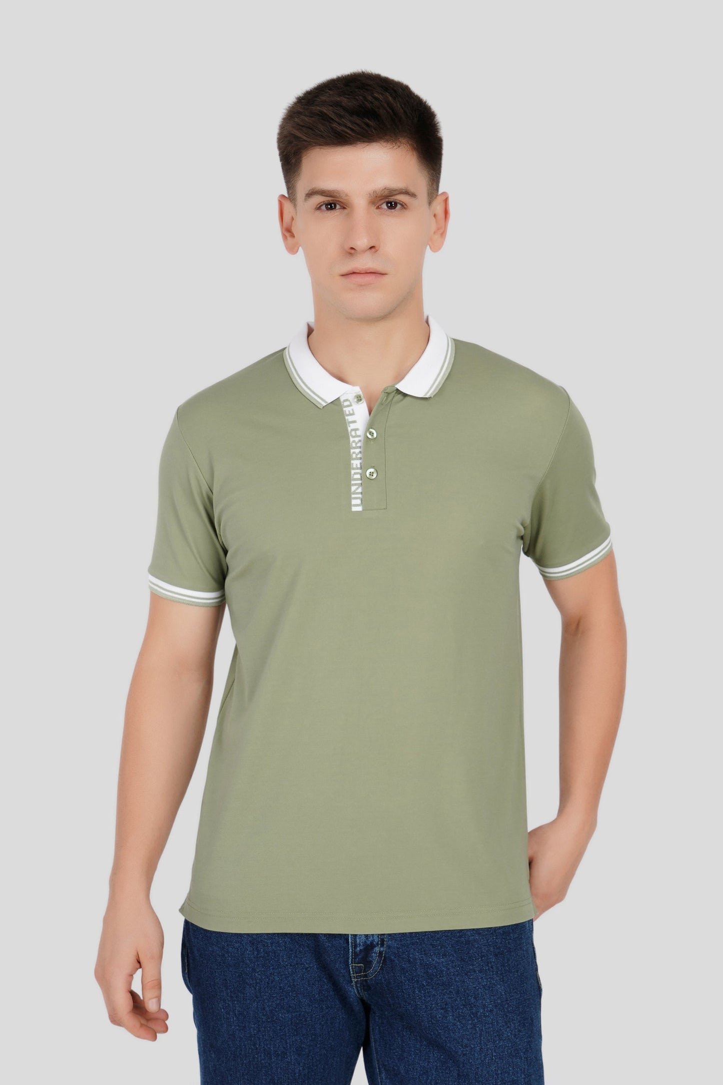 Men's Polo Neck T-shirt Combo - Pack of 2 Underrated Essentials - Black and Green