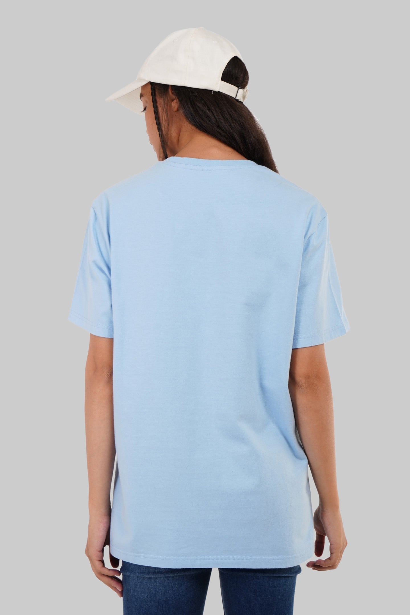 Bloom Evolve Sky Blue Boyfriend Fit T-Shirt Women