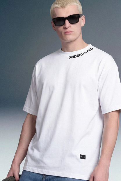 Underrated Curve White Oversized T-shirt